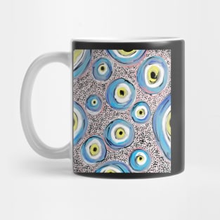 Evil Eyes on Pink Mug